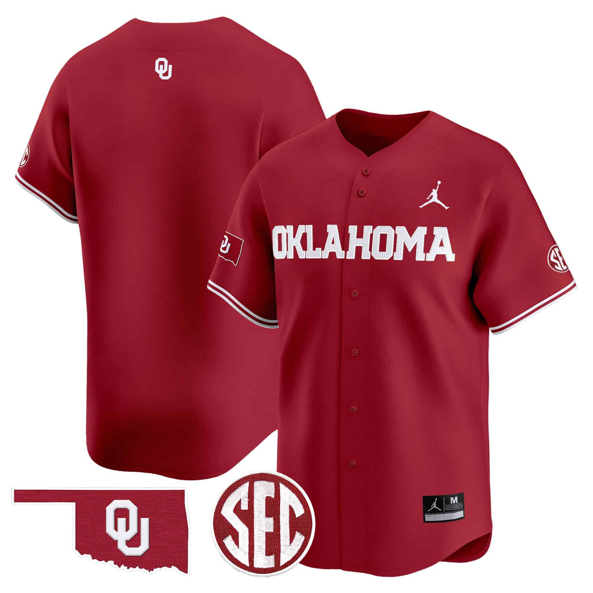 Men Oklahoma Sooners Blank Red 2024 Vapor Premier Limited NCAA Jersey